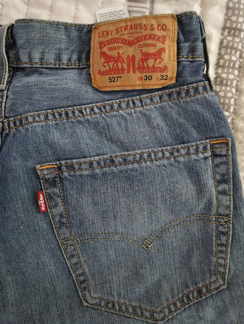 Levi's Red Tag 527 Blue Bootcut Men Jeans